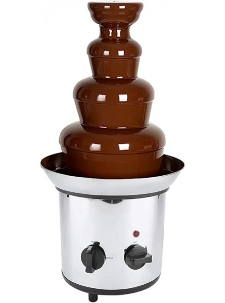 ZJWD 4 Tiers Chocolate Fountain,Professional Chocolate Melting Machine Stainless Steel Buffet Heater for Commercial & Household Birthday Christmas Eve - KEMVKN22