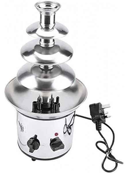ZXMDP Electric Chocolate Fountain Stainless Steel 4-layer with Hot Melting Pot Base Stainless Steel Buffet Heater for Commercial & Household Birthday Christmas Eve - GEFO0GJX