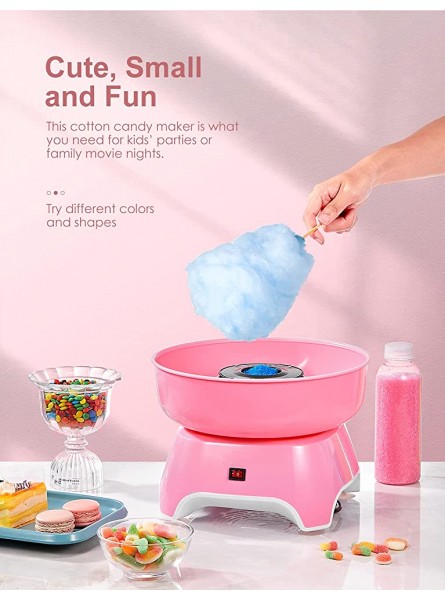 Candy Floss Machine Maker for Kids Cotton Candy Machine with 10 Bamboo Sticks Homemade Sweets for Birthday Parties Children's Day Christmas Day and Wedding - WHGL2VJ4