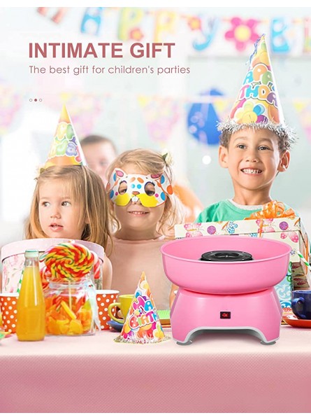 Candy Floss Machine Maker for Kids Cotton Candy Machine with 10 Bamboo Sticks Homemade Sweets for Birthday Parties Children's Day Christmas Day and Wedding - WHGL2VJ4