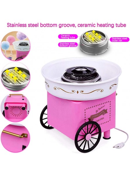Cotton Candy Floss Maker Cotton Candy Machine for Kids Ceramic Heating Tube Stainless Steel Bottom Groove Creative Halloween - KXXIKY80