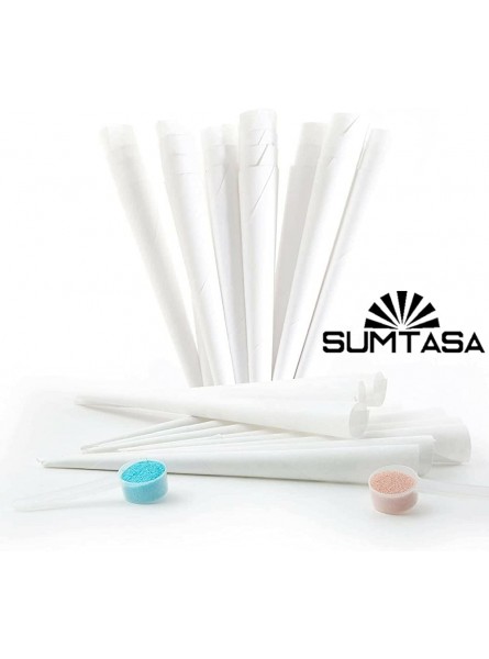 SUMTASA Strong Candy Floss Paper Cones Cotton Candy Machine Syrup Maker Reusable Sugar Supplies Cone End Sticks 250 - EGLW1R0D