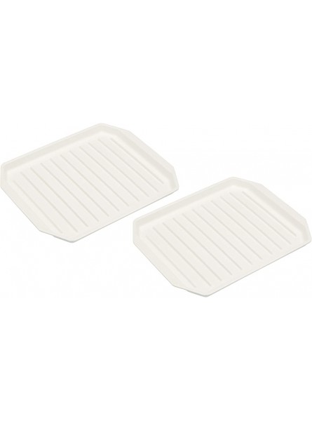 KitchenCraft KCMBACON Microwave Bacon Crisper Plastic Pack of 2 White 12 x 9 cm - NTFDF6E1