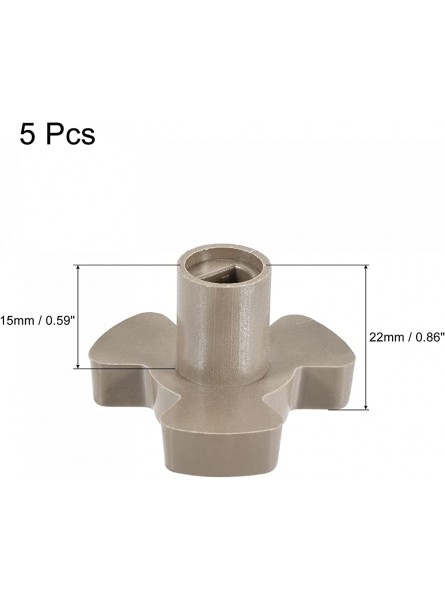 sourcing map Microwave Oven Turntable Roller Support Coupler Shaft Replacement 5mm x 7mm 5 Pcs - HLDWPR0F