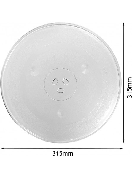 Spares2go Universal Glass Turntable Plate for Microwave Ovens 315mm - YUKFTFUV