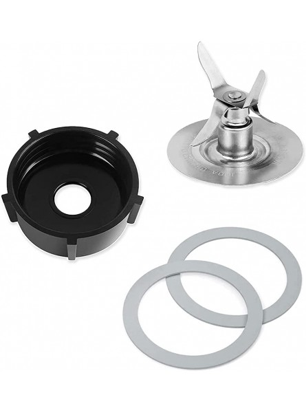 for Oster Blender Replacement Parts Blender Ice Blade with Jar Base Cap and Two Rubber O Ring Seal Gasket Accessory Refresh Kit - LQECUR4T