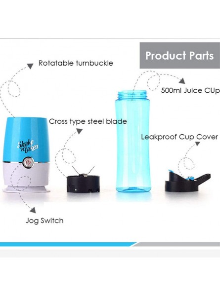 TZX 500 ml Shake mini portable handheld juicer household electric juicer a single individual travel mug white - QDZYP2X0