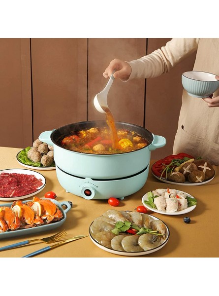 Electric Hot Pot 5L Non-Stick Electric Wok with Stove Split Multifunctional Non-Stick Electric Wok Suitable for Cooking Family Gatherings - VBQM2DXT