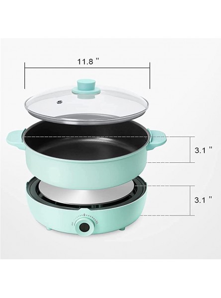 Electric Hot Pot 5L Non-Stick Electric Wok with Stove Split Multifunctional Non-Stick Electric Wok Suitable for Cooking Family Gatherings - VBQM2DXT