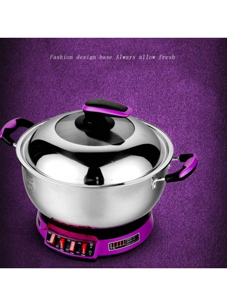 Electricity Heat Pot Multi Function Electric Cooker Home Stainless Steel Electric Wok Multi Purpose Electric Hot Pot Electric Pot Can Be Used in Kitchen Restaurants Etc. Kitchen Cookware Silver 30cm - IBLKFGRU