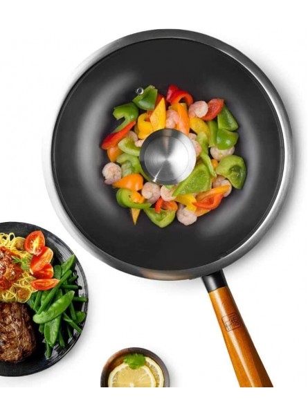 FXG Marble WokGreen Earth Wok by with Smooth Ceramic Non-Stick CoatingAluminium Cookware Induction Oven and Dishwasher Safe - JBWP5SMY
