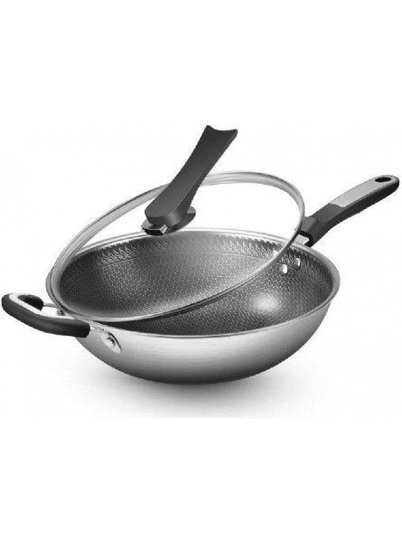 FXG Marble WokWorld of Flavours Uncoated Induction Safe Chinese Style Carbon Steel WokProfessional Non Stick Carbon Steel Induction Safe Wok - NHNBI0JI