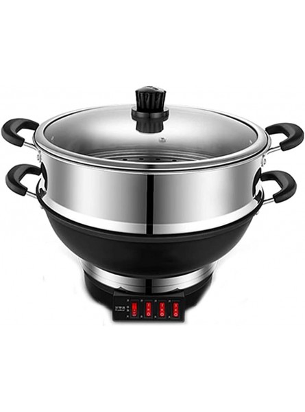 SHUILV Electricity Heat Pan Electric Wok Wok Cooking Stew Integrated Electric Steamer Multi-Function Household Cast Iron Electric Hot Pot Can Be Used in Kitchen Restaurants,Gourmet Cooking - EFUH3UJI