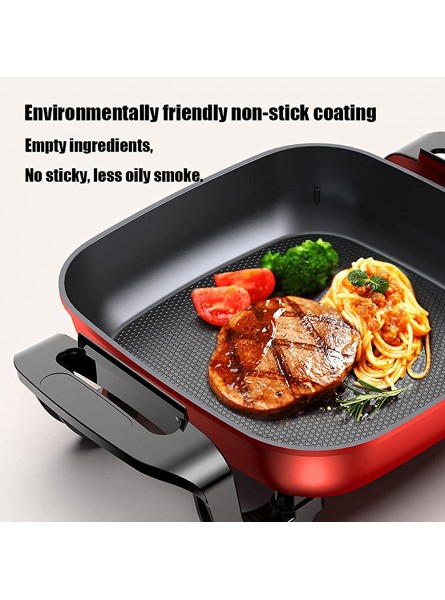 WECDS Multifunctional Electric Skillet， Electric Non-Stick Wok with Lid， Large Multi Cooker， Electric Skillet Grill， Multifunctional Electric Hot Pot，B - RVDXF2UR