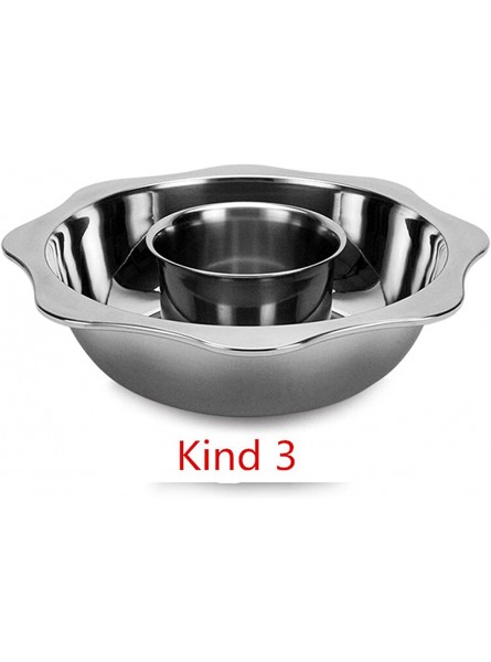 JSJJQAZ Stainless Steel Cookware Soup Hot Pot Kitchen pot basin chafing dish commercial induction cooker plate Color : Kind 3 Diameter 14 in - JIXEYTXB