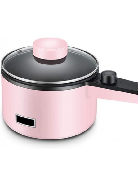 JTJxop Electric Skillet Pan with Lid 6.7Inch 1.2L Electric Hot Pot with Steam Vent & Heat-Resistant Handle Non-Stick Coating Easy To Clean 230W 600W,Pink - LBQH35E4