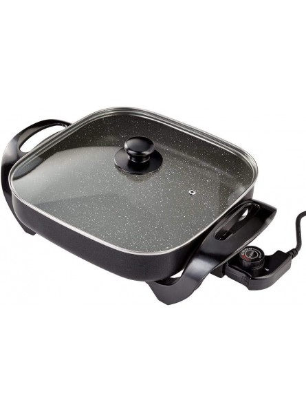 Judge JEA23 Electric Skillet Non-Stick with Vented Glass lid and Twin Carrying Handles Multi Cooker with Versatile Settings 2 Year Electrical Guarantee - LSGEXEJT