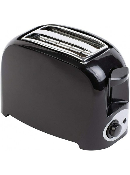 2 Slice Bread Toaster Electric Slide Out Crumb Tray 750W Variable Browning Breakfast Kitchen Office Black - TMBN53H1
