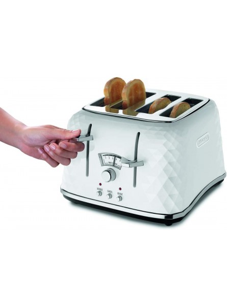 De'Longhi Brillante CTJ4003W 4-Slice Toaster White - RXHHK7MG