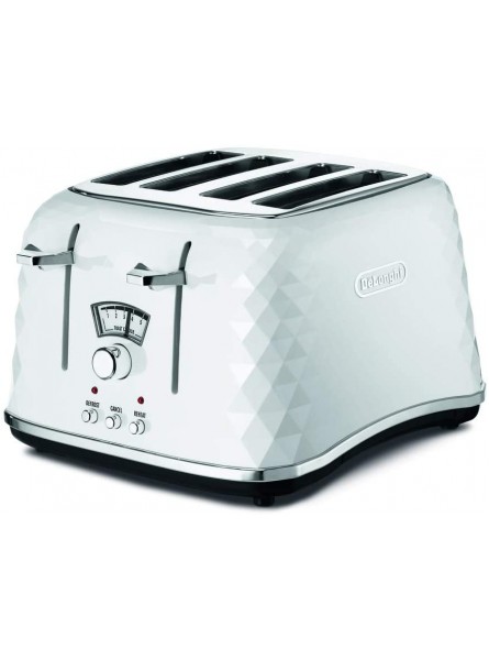 De'Longhi Brillante CTJ4003W 4-Slice Toaster White - RXHHK7MG