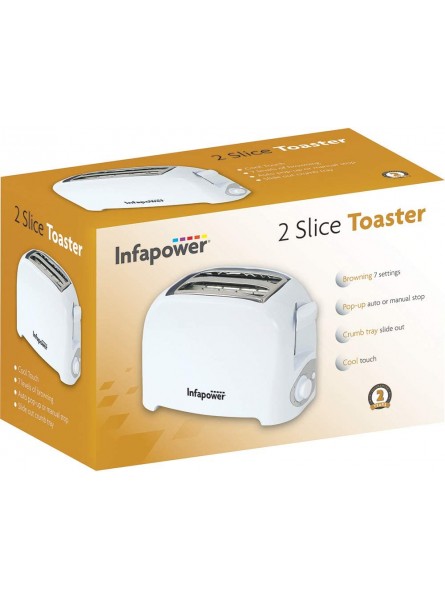 Infapower X551 2 Slice Toaster White - KNNPRDP1