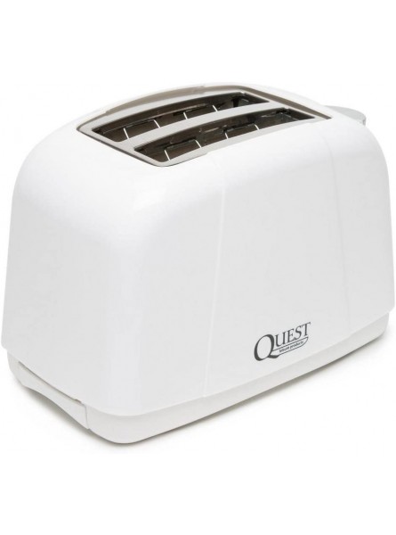 Quest Low Wattage 2 Slice Toaster Campsite Caravan Motorhome | White - TFZHQ8UA
