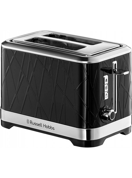 Russell Hobbs 28091 Structure Toaster 2 Slice Contemporary Design Featuring Lift and Look with Frozen Cancel and Reheat Settings Black - WFDK2YU5