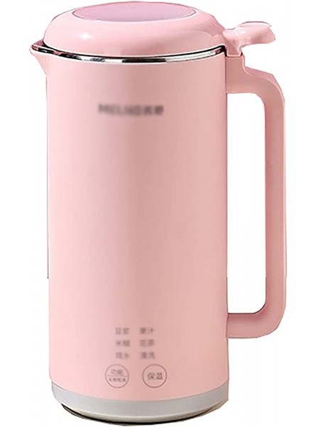 Soy Milk Maker Mini Soymilk Machine Household Automatic Broken Wall Rice Cereal Machine Portable Portable Soup Maker Color : Pink Size : 10.5x10.5x23cm - EECHKPGS
