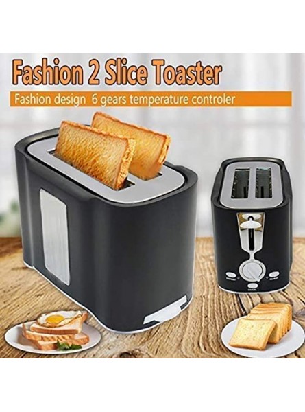 LHQ-HQ Automatic Breadmaker Home Appliances 2 Slice Toaster Fast Heating Bread Make with 6 Modes of Browning Control Automatic Home Breakfast Machine with Dust Cover - PCMJVYB1
