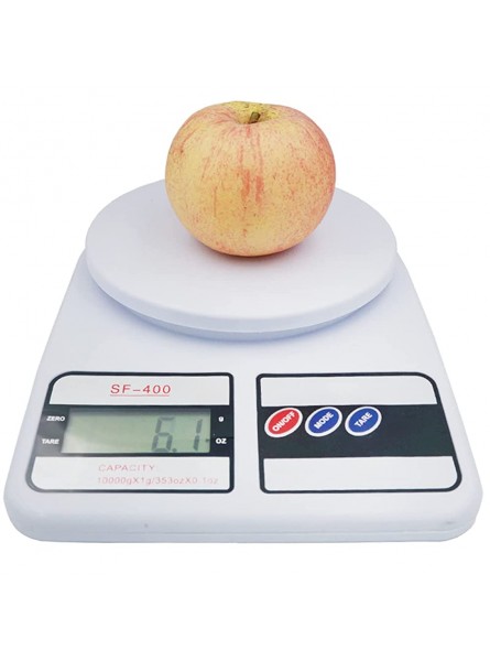 Deco Life 10KG 10000g Kitchen Scales Electronic Digital Scales LCD Slim Design Accurate Precise Weight Measurement Food Weighing Scale for Home Office and Mail Room SF-400 Scale - ATCV2IUX