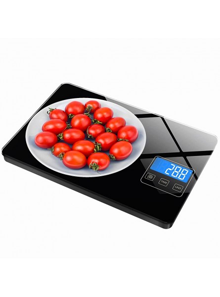 Digital Kitchen Scales REEXBON 33lb 15kg Precision Accuracy  Scales Made of Tempered Glass Anti-high Pressure with Tare Function 5 Units Sensor Touch & LCD Display Precision Up to 1g Black - TVNW8UTF