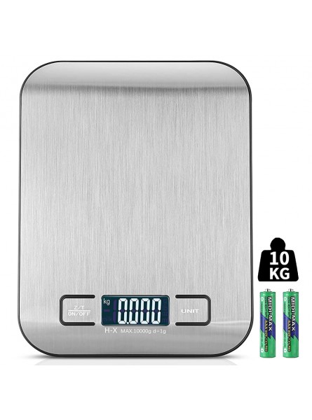 Kitchen Scales 10kg Digital Kitchen Scales with LCD Display and Tare Function Kitchen Scales for Baking & Cooking,Ultra-thin Kitchen Scales 1g - RIXZT33A