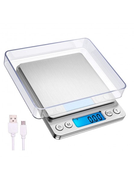 Kitchen Scales Small Food Scales Digital USB Rechargeable Baking Cooking Scales with Accurate Precision Tara PCS Function Unite g ct DWT ozt oz gn lb tl ml - AZBSJGG3